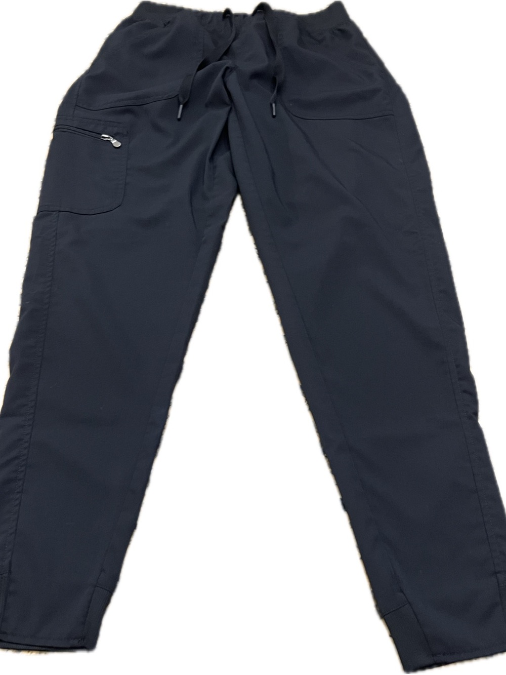 ADAR Women's‎ scrub pants Black Jogger with Side Zip Pocket